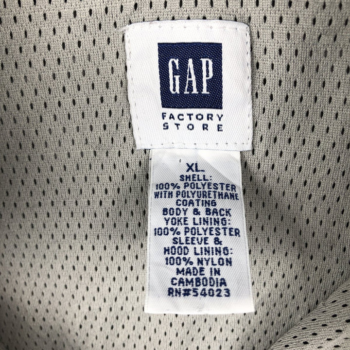 2000'S GAP FACTORY STORE Anorak Jacket Men's XL Polyurethane Coated Polyester navy blue type Vintage Second Hand