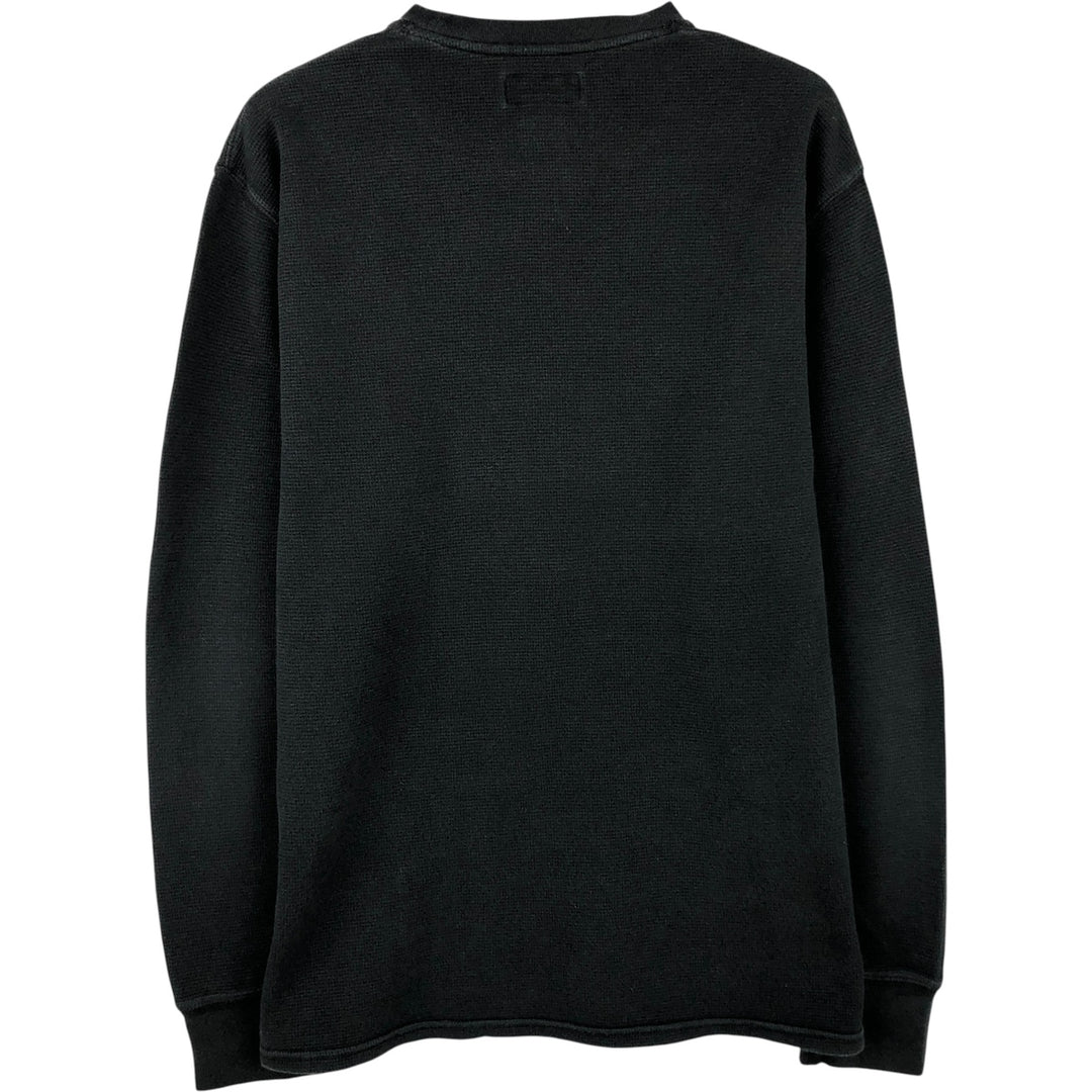 Ralph Lauren POLO RALPH LAUREN Thermal Ron T Waffle Men's L size cotton black type Vintage Second Hand