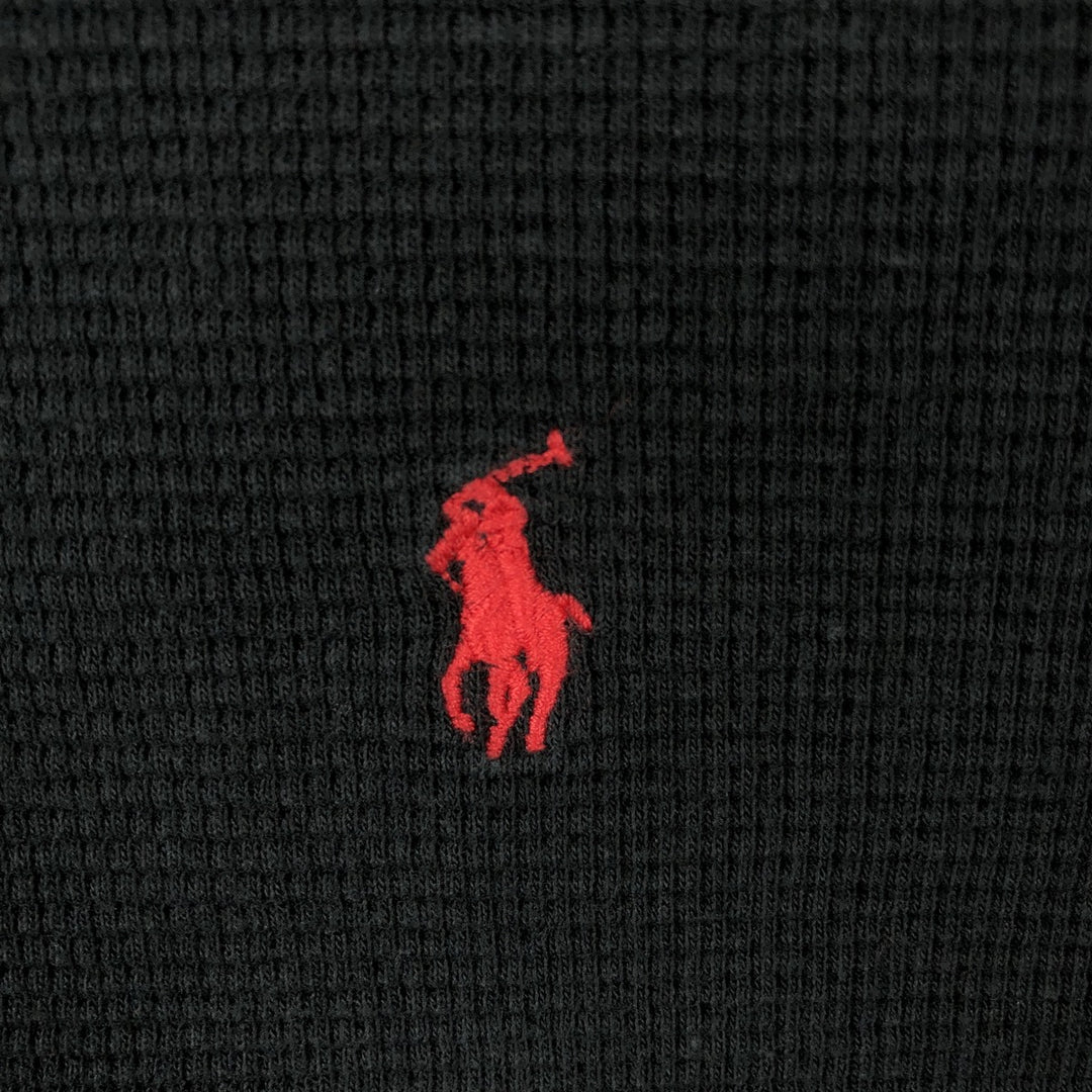 Ralph Lauren POLO RALPH LAUREN Thermal Long T-Shirt Men's XL cotton black type Vintage Second Hand