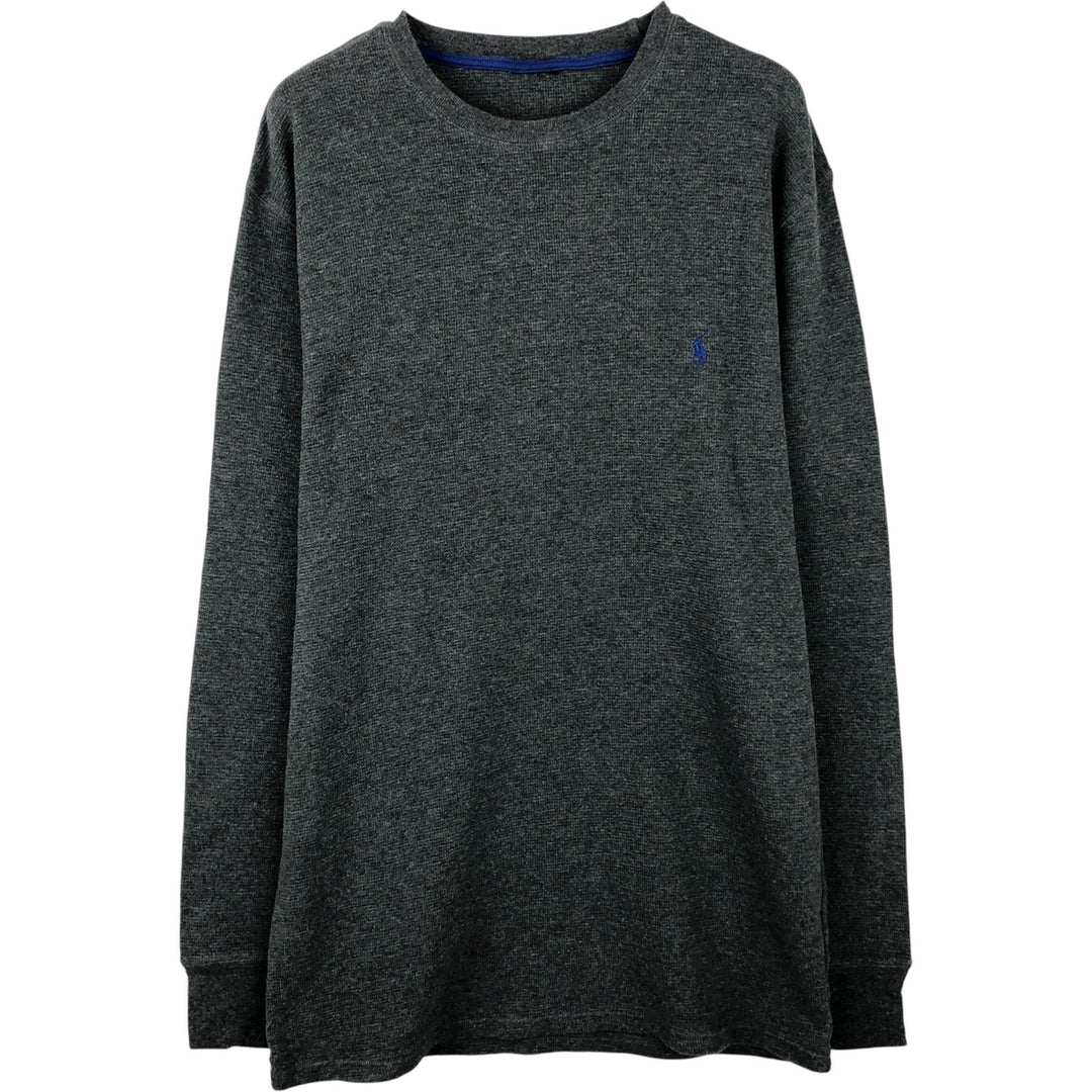 Ralph Lauren POLO RALPH LAUREN Thermal Long T-Shirt Men's XL unclear Charcoal Vintage Second Hand