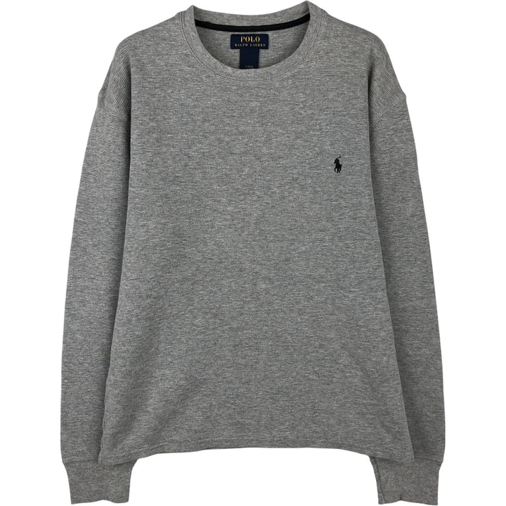 Ralph Lauren POLO RALPH LAUREN Thermal Long T-Shirt Men's Size L cotton gray type Vintage Second Hand
