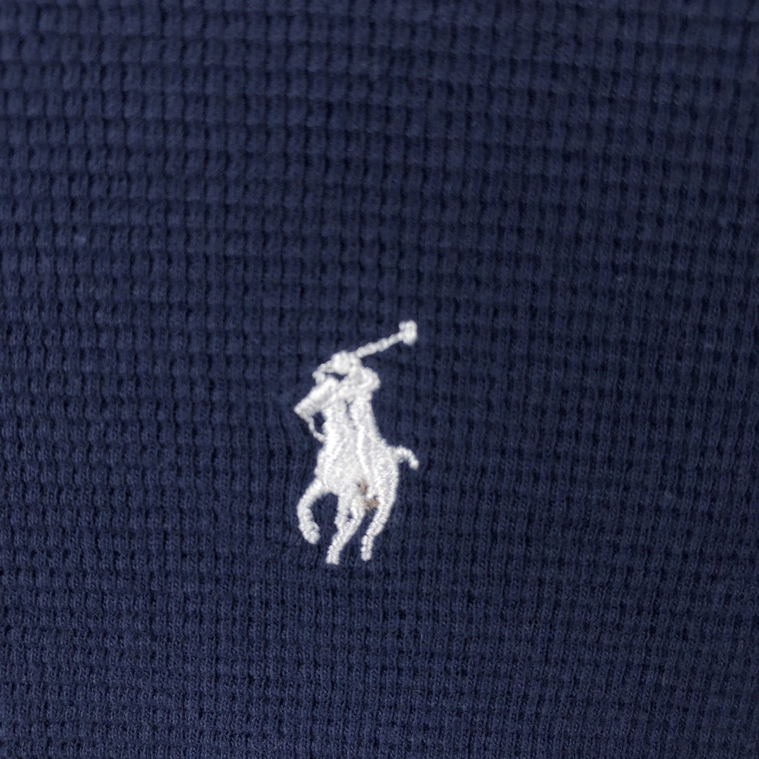 Ralph Lauren POLO RALPH LAUREN SLEEPWEAR V-neck long T-shirt, men's size XXL cotton navy blue type Vintage Second Hand