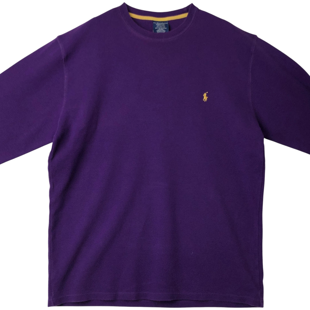Ralph Lauren POLO RALPH LAUREN SLEEPWEAR Thermal Long T-Shirt, Men's XXL cotton purple type Vintage Second Hand