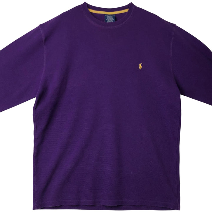 Ralph Lauren POLO RALPH LAUREN SLEEPWEAR Thermal Long T-Shirt, Men's XXL cotton purple type Vintage Second Hand