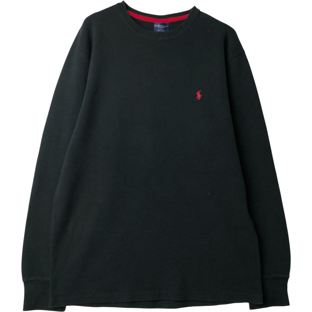 Ralph Lauren POLO RALPH LAUREN SLEEPWEAR Thermal Long T-Shirt, Men's XL cotton black type Vintage Second Hand