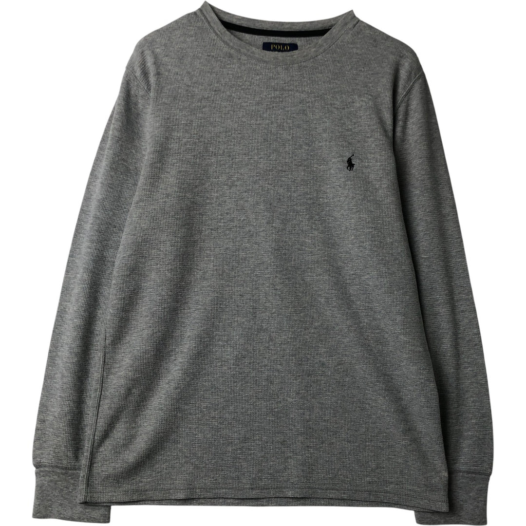 Ralph Lauren POLO RALPH LAUREN SLEEPWEAR Thermal Long T-Shirt, Men's Size L cotton gray type Vintage Second Hand