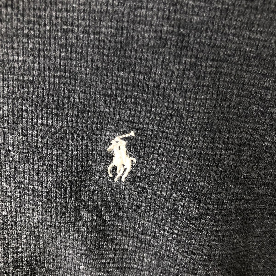 Ralph Lauren POLO RALPH LAUREN Thermal Long T-Shirt, Men's Size M cotton gray type Vintage Second Hand