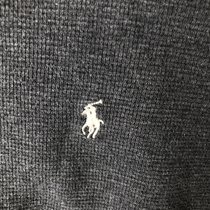 Ralph Lauren POLO RALPH LAUREN Thermal Long T-Shirt, Men's Size M cotton gray type Vintage Second Hand