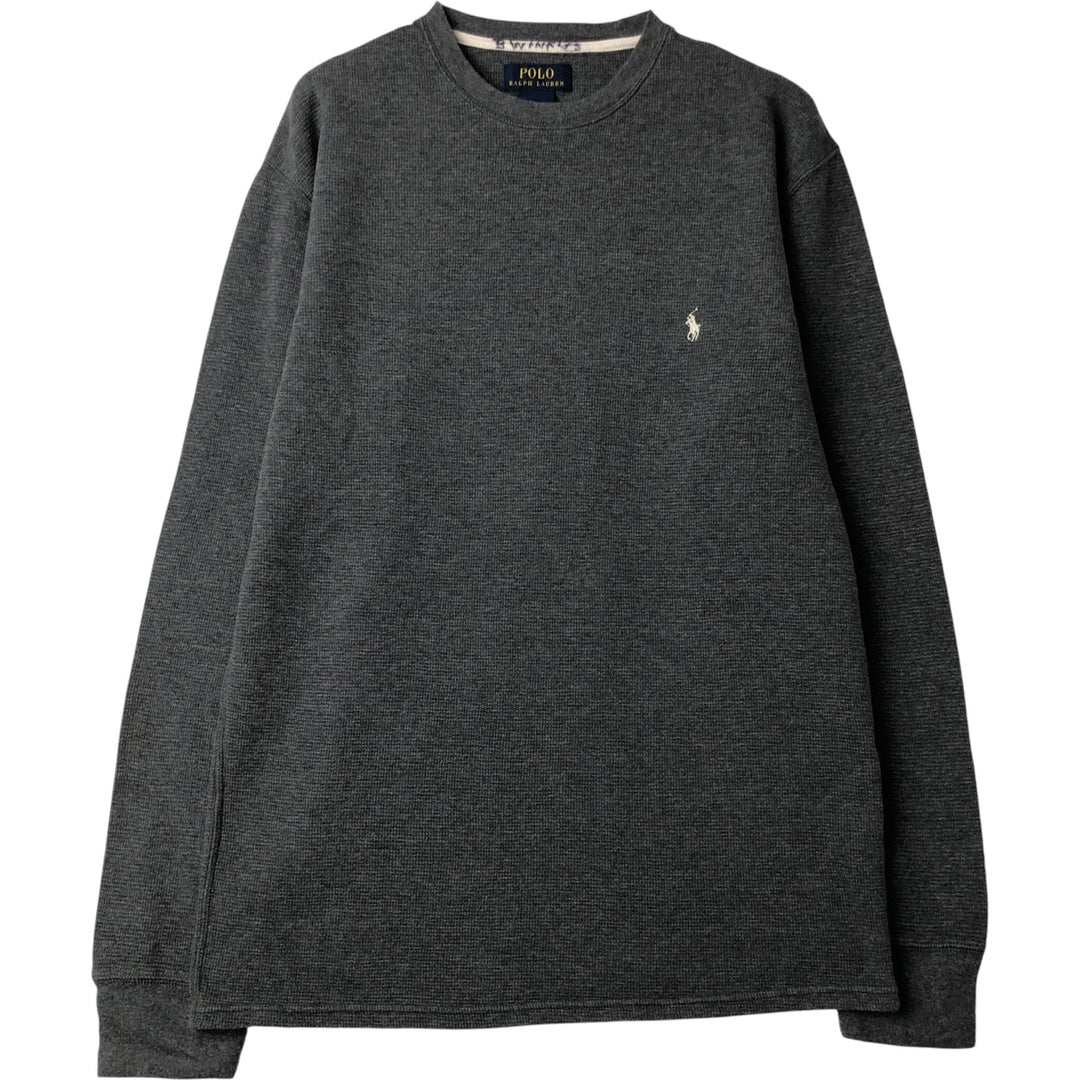 Ralph Lauren POLO RALPH LAUREN Thermal Long T-Shirt Men's Size L cotton gray type Vintage Second Hand