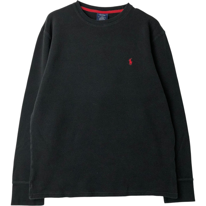 Ralph Lauren POLO RALPH LAUREN SLEEPWEAR Thermal Long T-Shirt, Men's Size L cotton black type Vintage Second Hand
