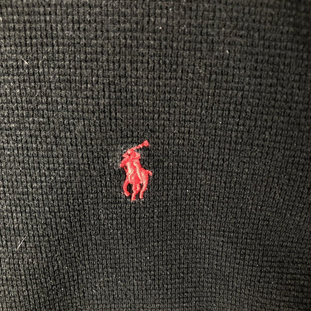 Ralph Lauren POLO RALPH LAUREN SLEEPWEAR Thermal Long T-Shirt, Men's Size L cotton black type Vintage Second Hand