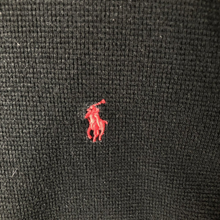 Ralph Lauren POLO RALPH LAUREN SLEEPWEAR Thermal Long T-Shirt, Men's Size L cotton black type Vintage Second Hand