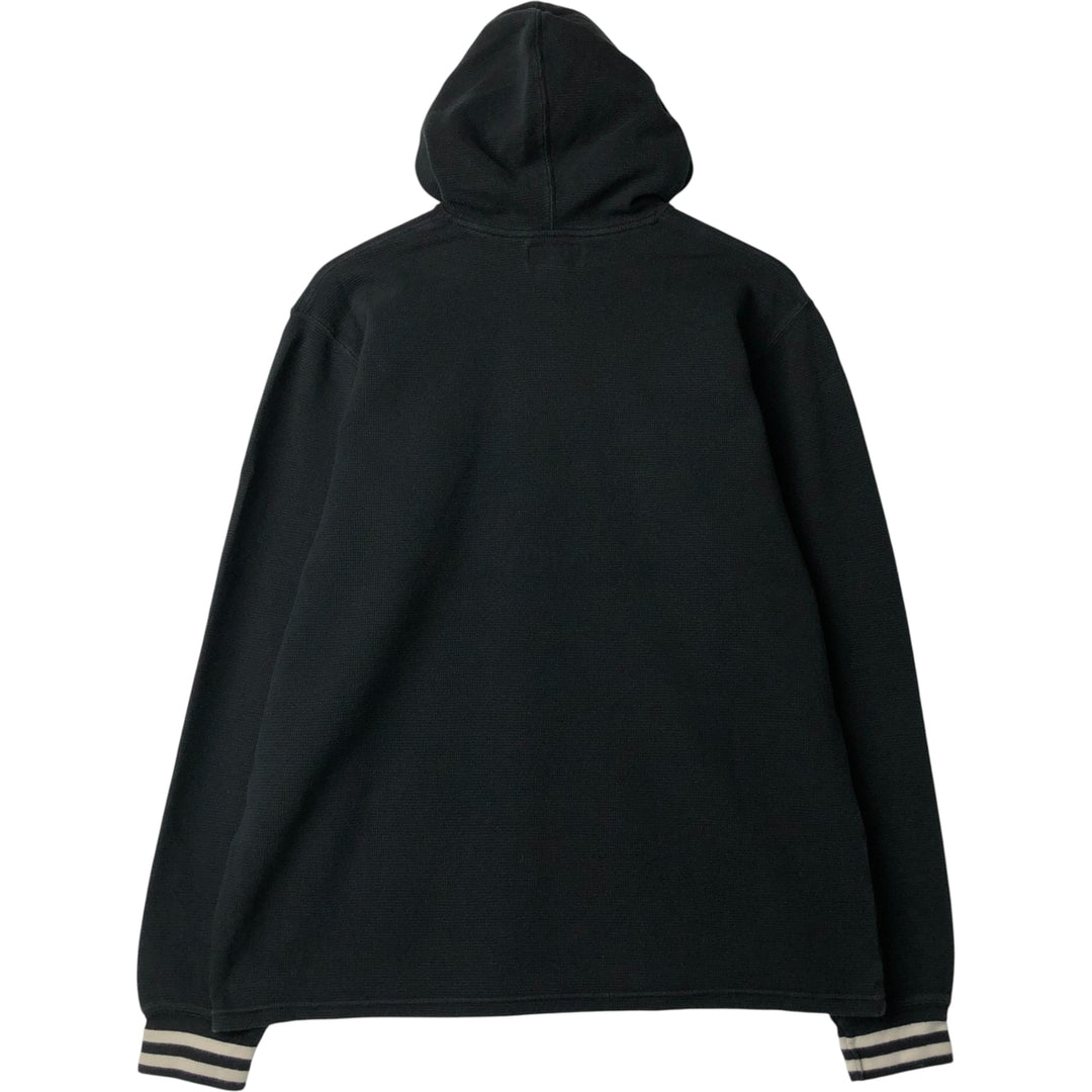 Ralph Lauren POLO RALPH LAUREN hooded thermal long T-shirt, men's size L cotton black type Vintage Second Hand