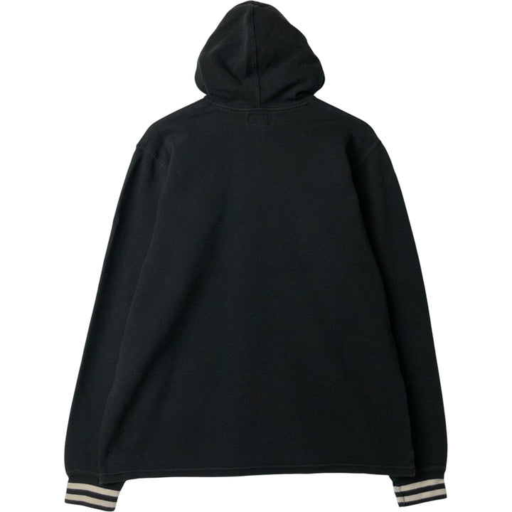 Ralph Lauren POLO RALPH LAUREN hooded thermal long T-shirt, men's size L cotton black type Vintage Second Hand