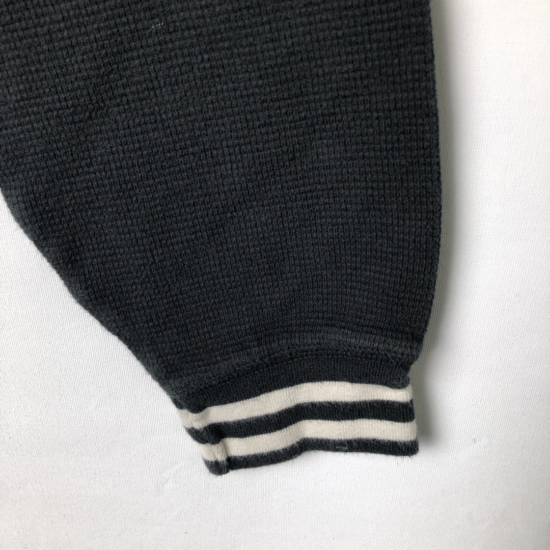 Ralph Lauren POLO RALPH LAUREN hooded thermal long T-shirt, men's size L cotton black type Vintage Second Hand