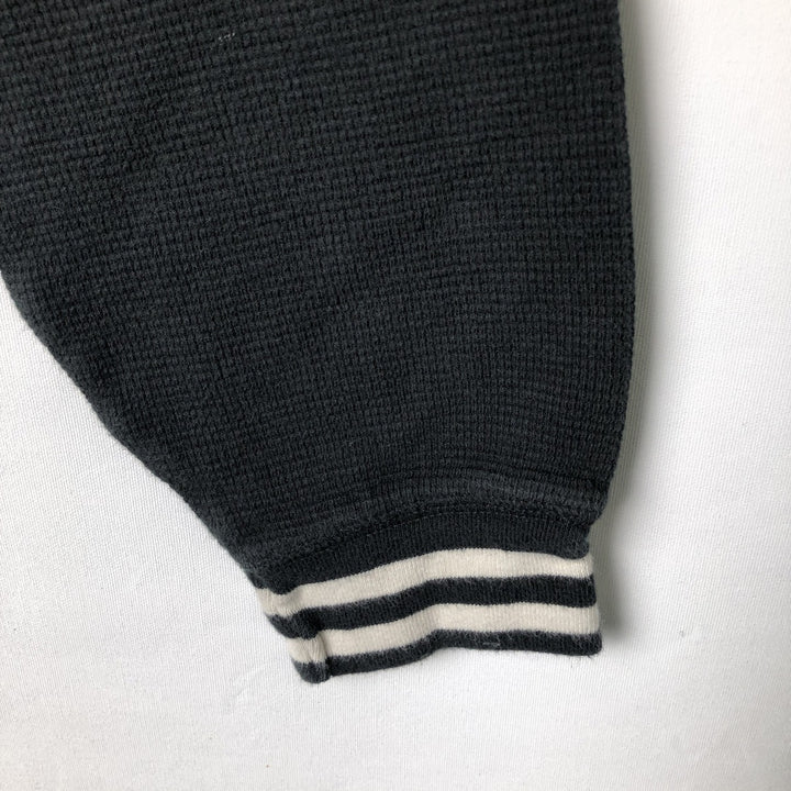 Ralph Lauren POLO RALPH LAUREN hooded thermal long T-shirt, men's size L cotton black type Vintage Second Hand