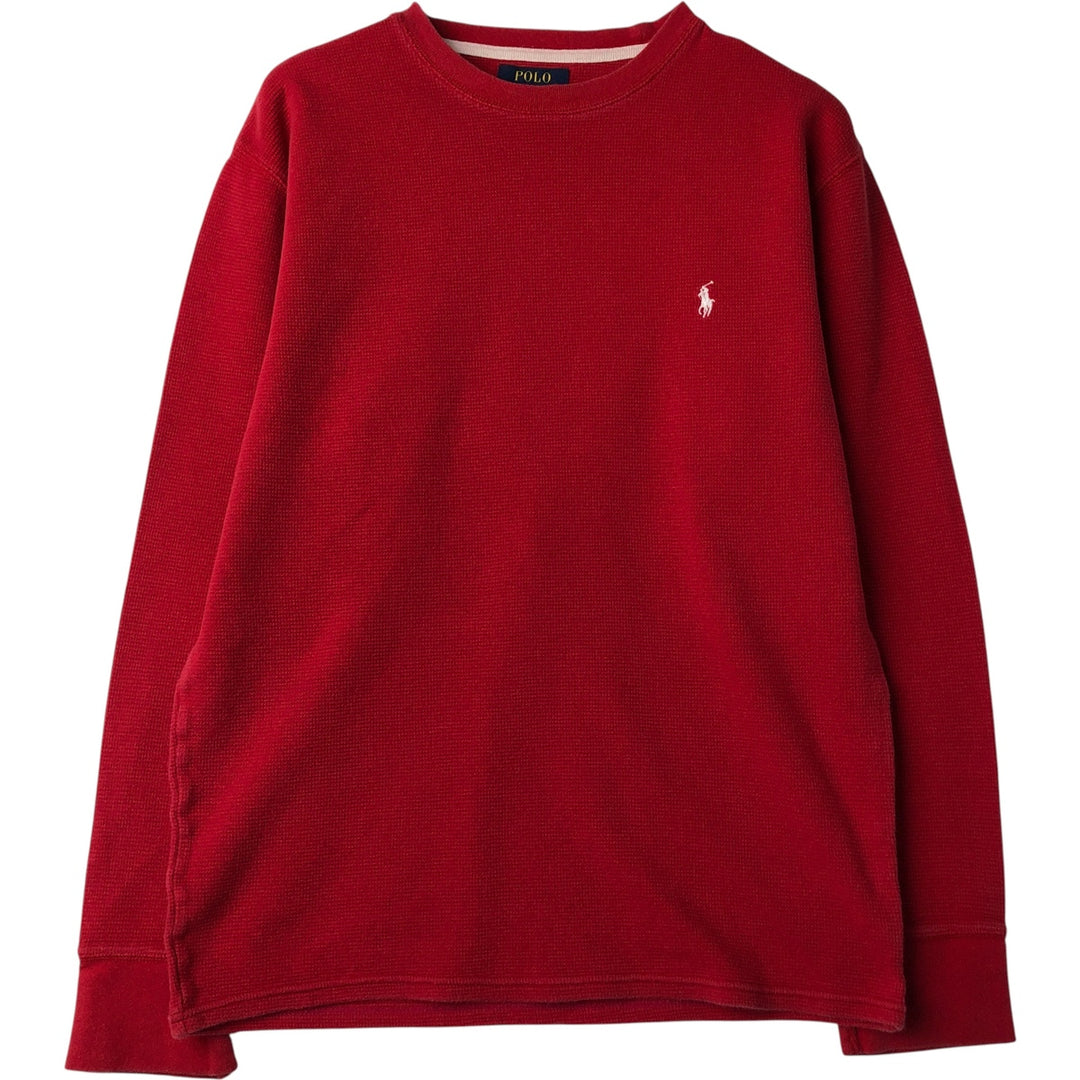 Ralph Lauren POLO RALPH LAUREN Thermal Long T-Shirt, Men's Size L cotton red type Vintage Second Hand