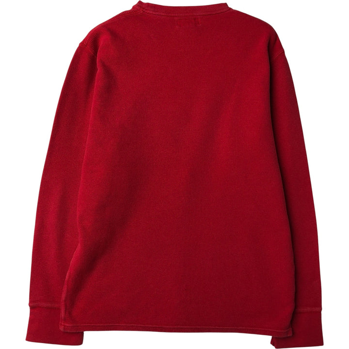 Ralph Lauren POLO RALPH LAUREN Thermal Long T-Shirt, Men's Size L cotton red type Vintage Second Hand