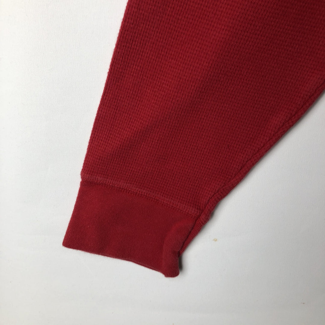 Ralph Lauren POLO RALPH LAUREN Thermal Long T-Shirt, Men's Size L cotton red type Vintage Second Hand