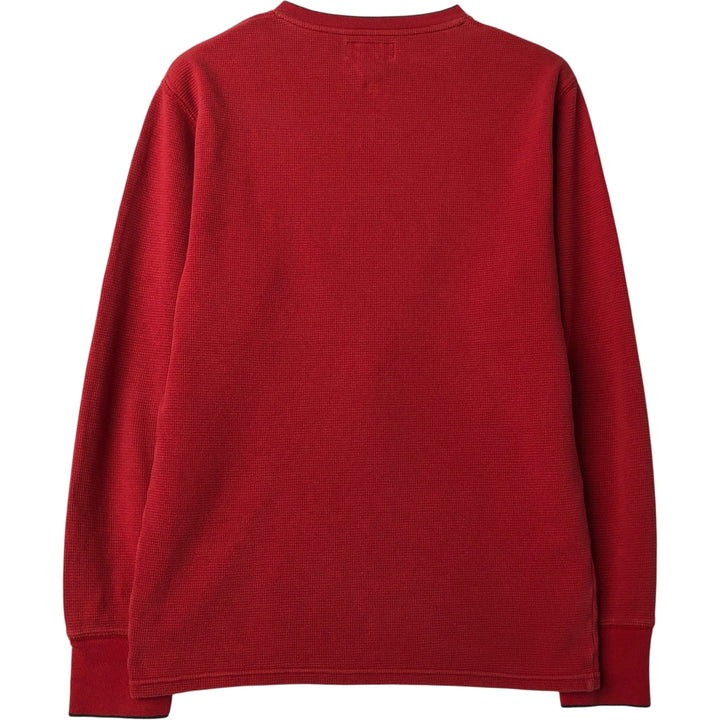 Ralph Lauren POLO RALPH LAUREN SLEEPWEAR V-neck long T-shirt, men's size S cotton red type Vintage Second Hand