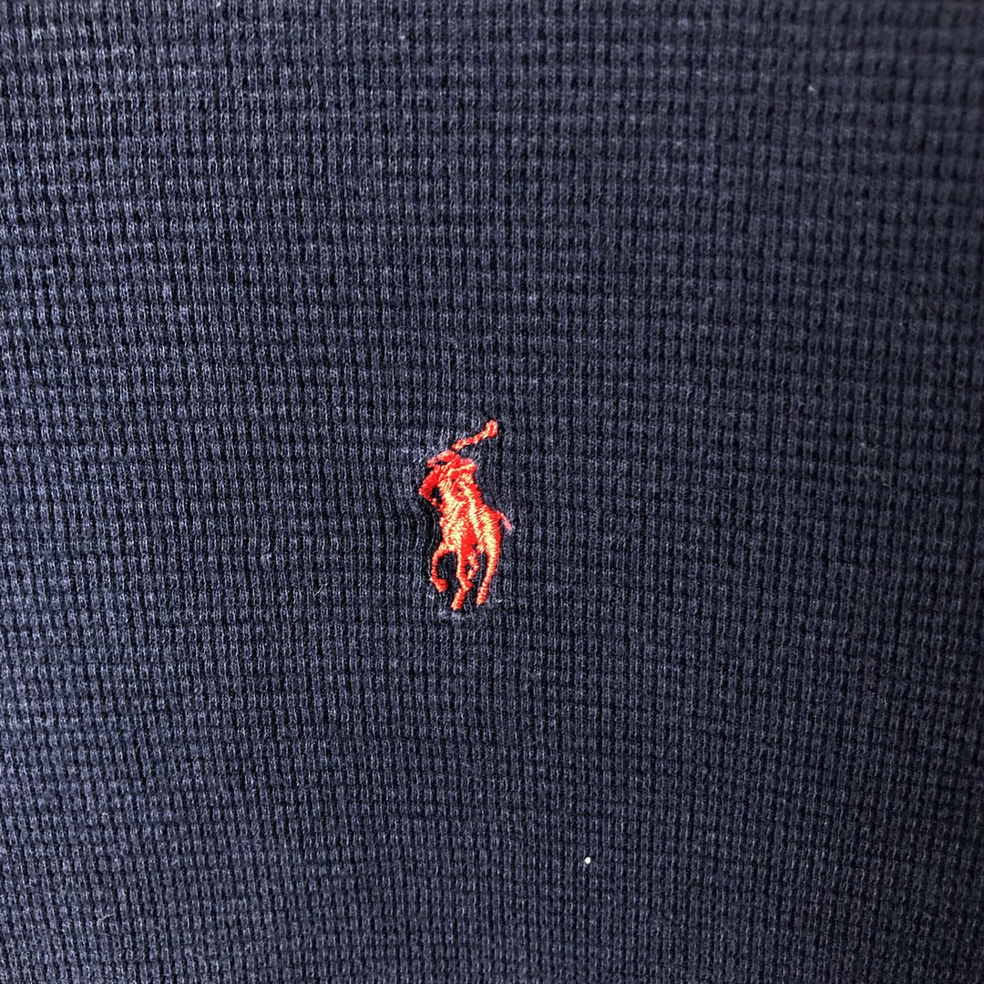 Ralph Lauren POLO RALPH LAUREN SLEEPWEAR Thermal Long T-Shirt, Men's Size L cotton navy blue type Vintage Second Hand