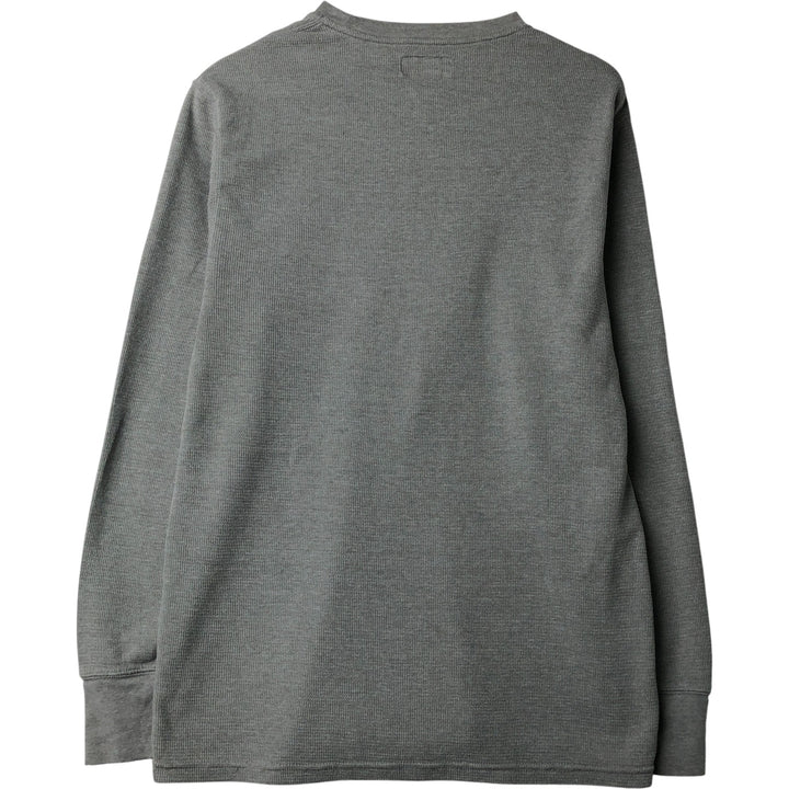 Ralph Lauren POLO RALPH LAUREN Thermal Ron T Waffle Men's L size cotton gray type Vintage Second Hand