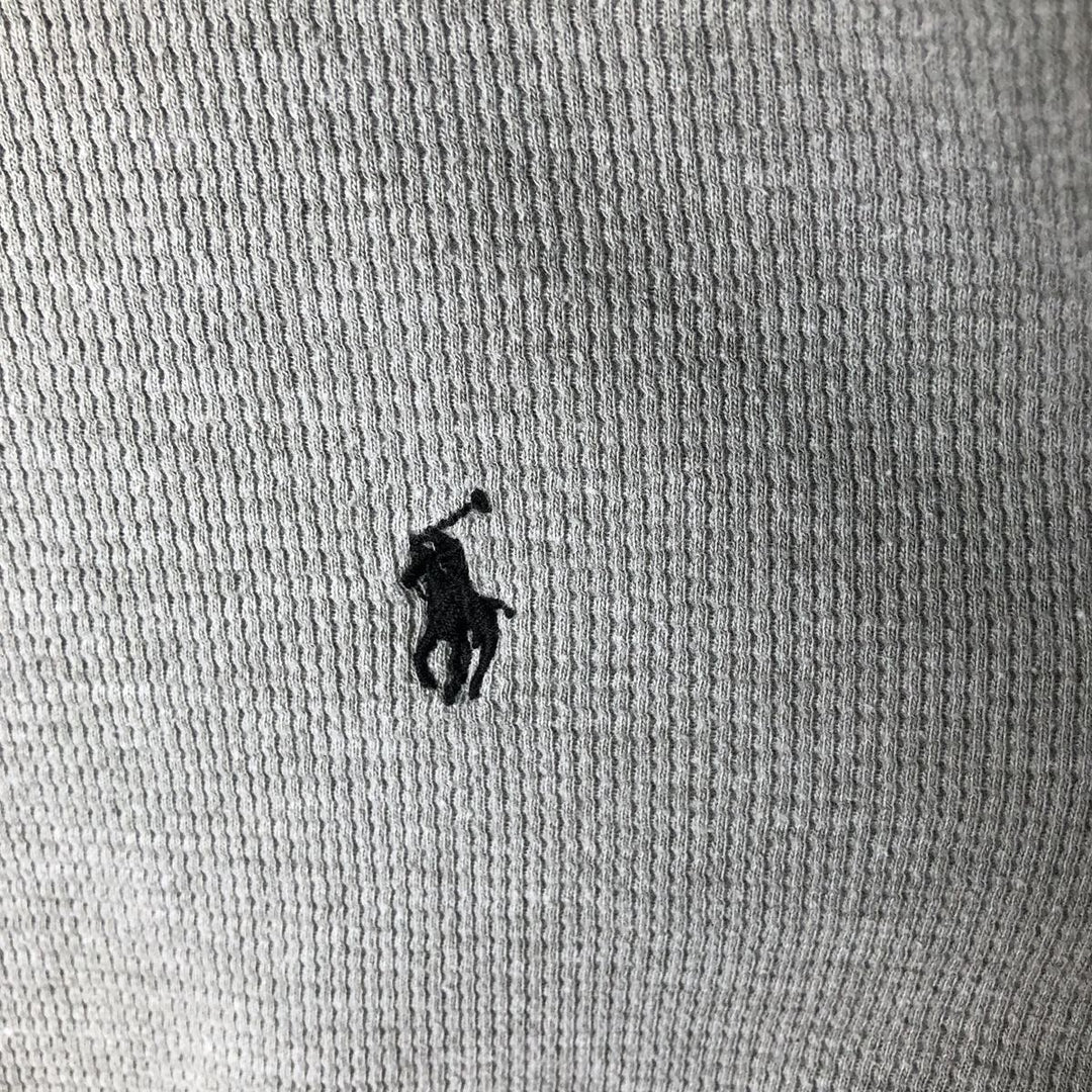 Ralph Lauren POLO RALPH LAUREN Thermal Ron T Waffle Men's L size cotton gray type Vintage Second Hand