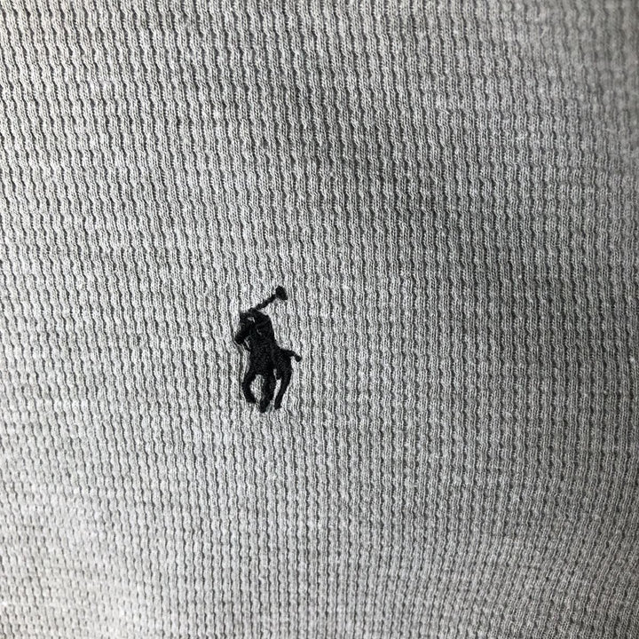 Ralph Lauren POLO RALPH LAUREN Thermal Ron T Waffle Men's L size cotton gray type Vintage Second Hand