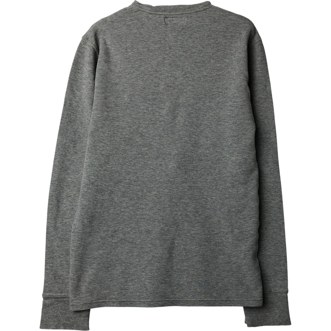 Ralph Lauren POLO RALPH LAUREN Thermal Long T-shirt Waffle Men's M size cotton gray type Vintage Second Hand