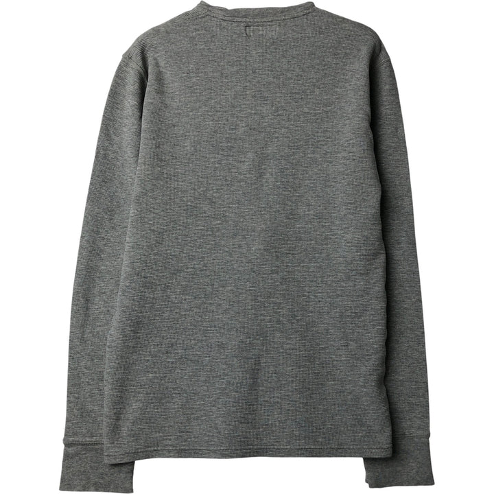 Ralph Lauren POLO RALPH LAUREN Thermal Long T-shirt Waffle Men's M size cotton gray type Vintage Second Hand