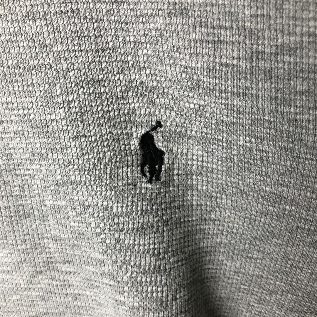 Ralph Lauren POLO RALPH LAUREN Thermal Long T-shirt Waffle Men's M size cotton gray type Vintage Second Hand