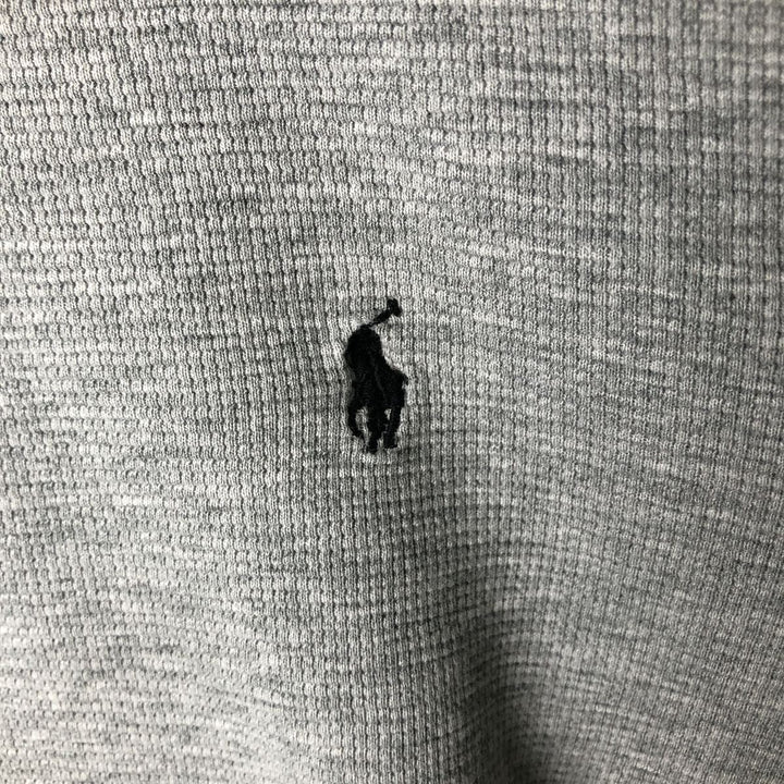 Ralph Lauren POLO RALPH LAUREN Thermal Long T-shirt Waffle Men's M size cotton gray type Vintage Second Hand