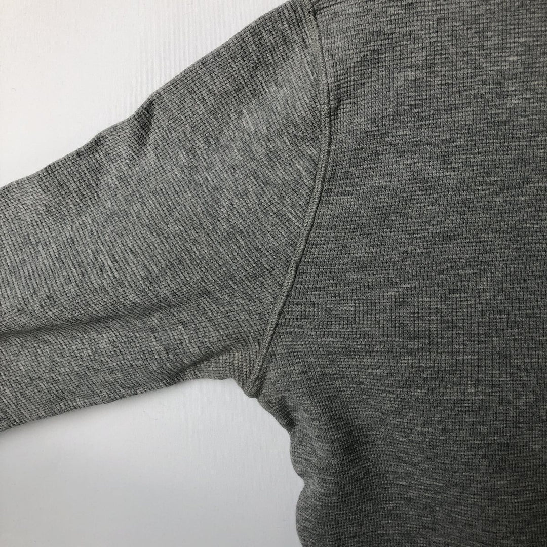 Ralph Lauren POLO RALPH LAUREN Thermal Long T-shirt Waffle Men's M size cotton gray type Vintage Second Hand
