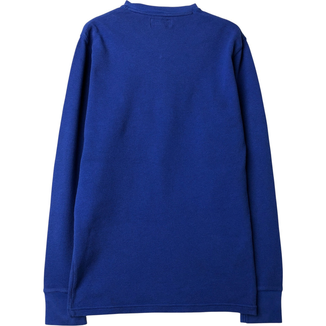 Ralph Lauren POLO RALPH LAUREN Thermal T-Shirt, Waffle, Men's Size Small cotton blue type Vintage Second Hand