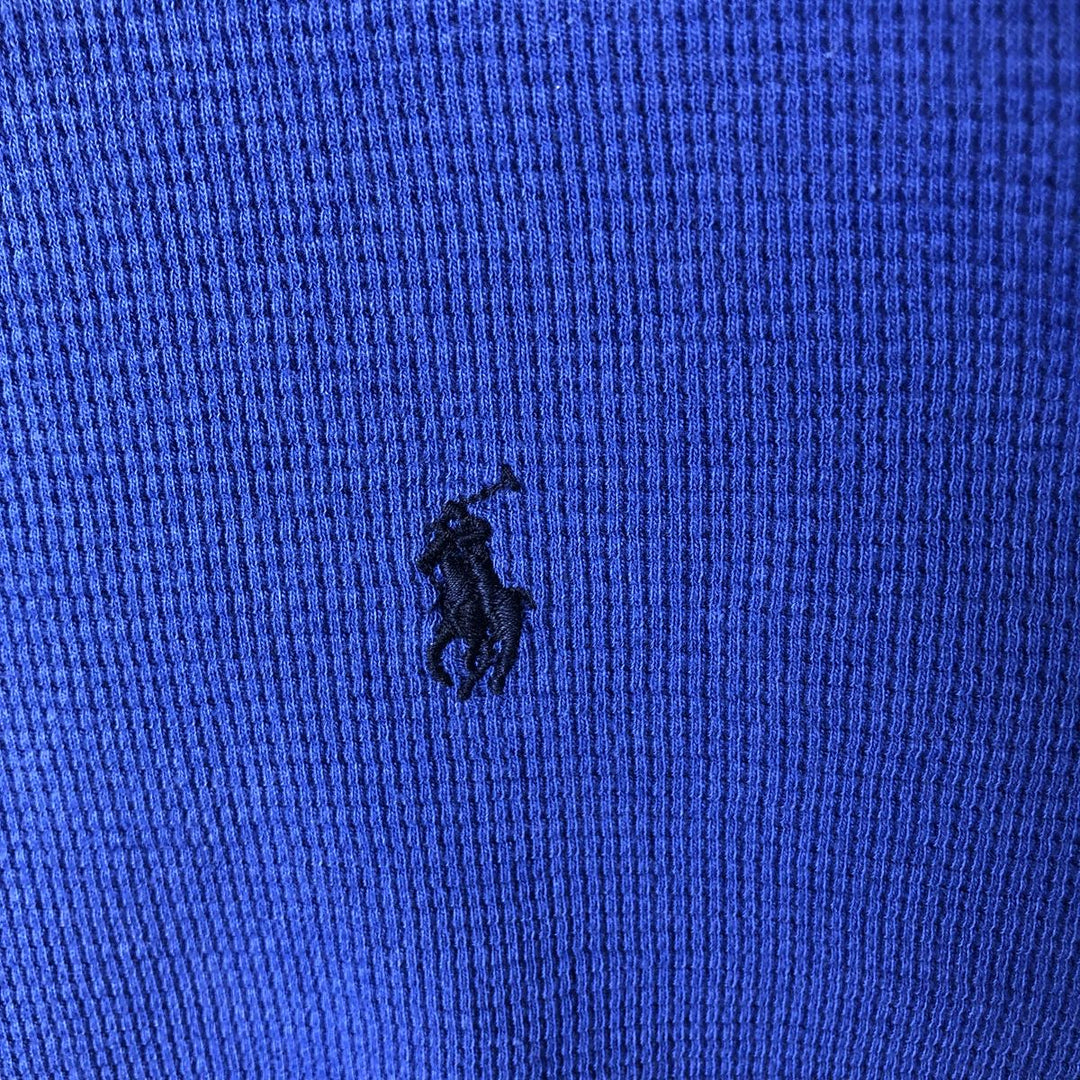 Ralph Lauren POLO RALPH LAUREN Thermal T-Shirt, Waffle, Men's Size Small cotton blue type Vintage Second Hand
