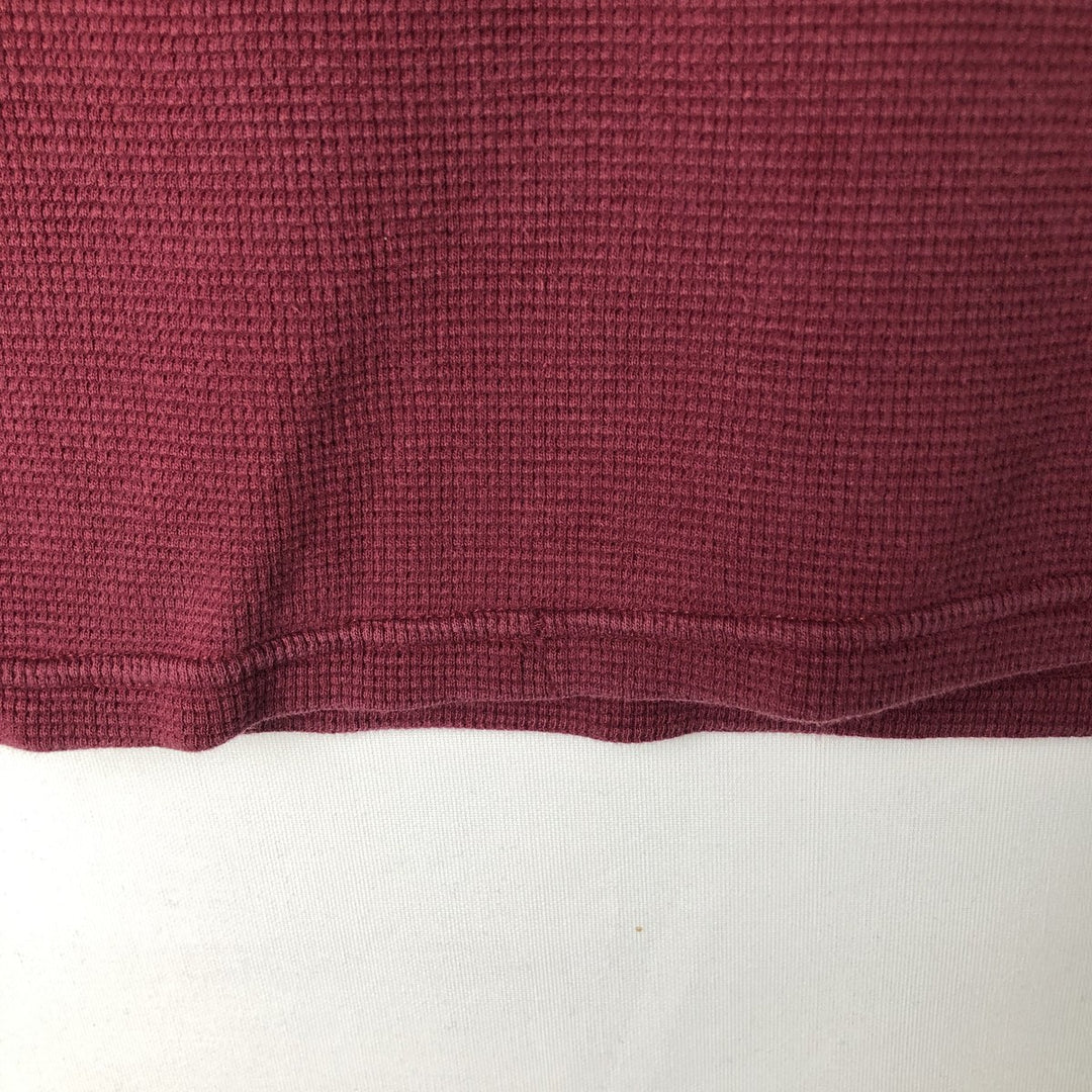 Ralph Lauren POLO RALPH LAUREN Thermal Ron T Waffle Men's L size cotton burgundy type Vintage Second Hand