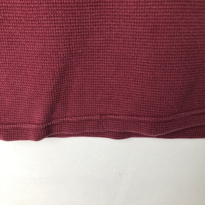 Ralph Lauren POLO RALPH LAUREN Thermal Ron T Waffle Men's L size cotton burgundy type Vintage Second Hand