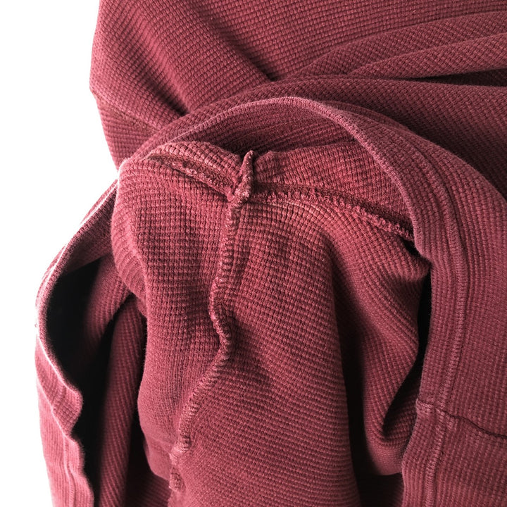Ralph Lauren POLO RALPH LAUREN Thermal Ron T Waffle Men's L size cotton burgundy type Vintage Second Hand