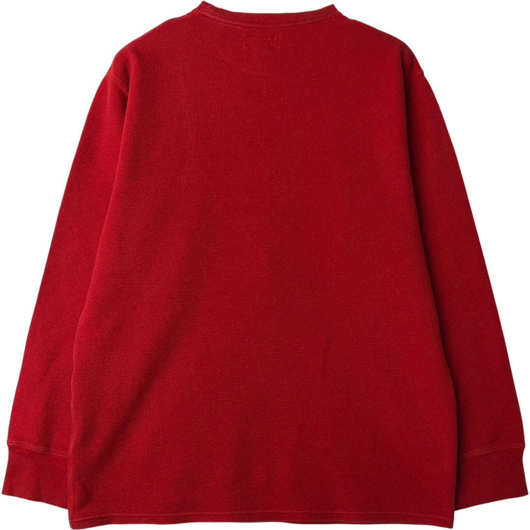 Ralph Lauren POLO RALPH LAUREN Thermal Long T-shirt Waffle Men's XL cotton red type Vintage Second Hand