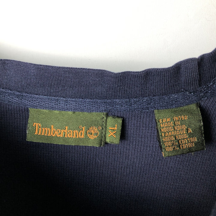 90s-00'S Timberland Thermal Long T-Shirt, Waffle, Men's XL cotton navy blue type Vintage Second Hand