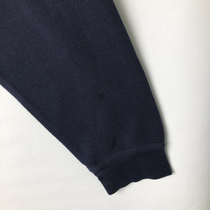 90s-00'S Timberland Thermal Long T-Shirt, Waffle, Men's XL cotton navy blue type Vintage Second Hand