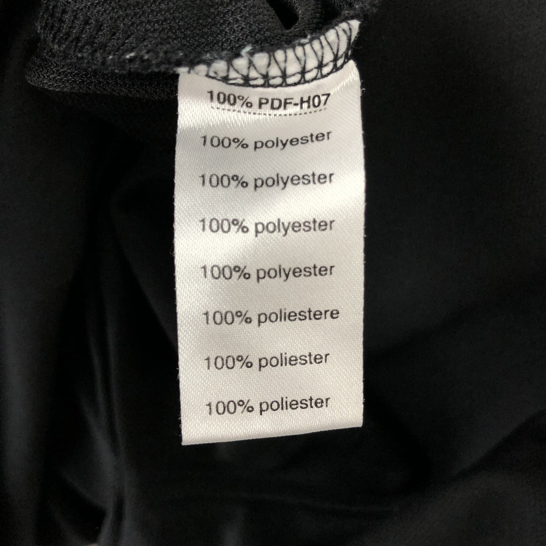 Lacoste French-designed collared half-zip long-sleeved polo shirt, size 6, men's XL polyester black type Vintage Second Hand