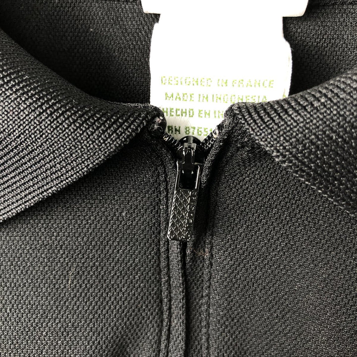 Lacoste French-designed collared half-zip long-sleeved polo shirt, size 6, men's XL polyester black type Vintage Second Hand