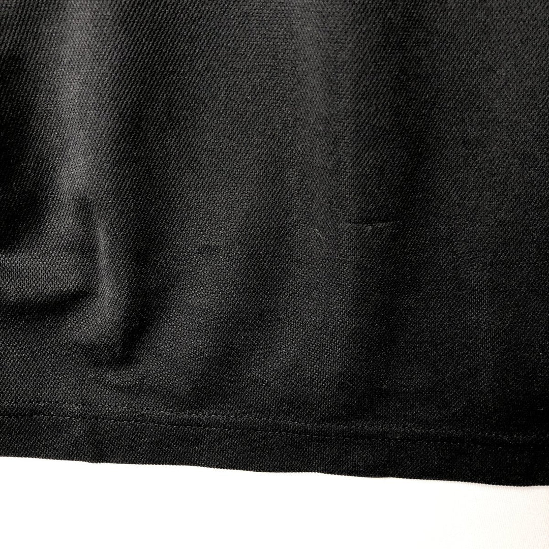 Lacoste French-designed collared half-zip long-sleeved polo shirt, size 6, men's XL polyester black type Vintage Second Hand