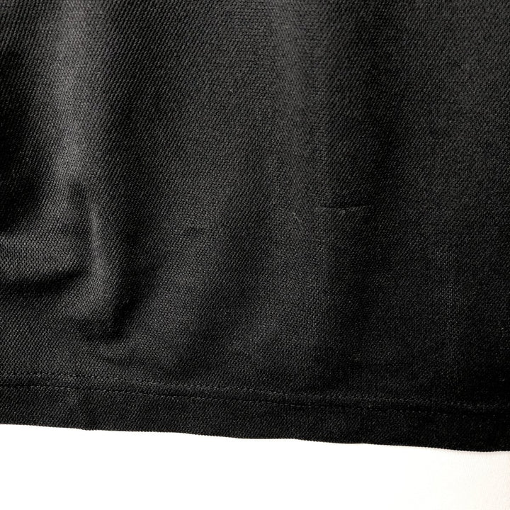 Lacoste French-designed collared half-zip long-sleeved polo shirt, size 6, men's XL polyester black type Vintage Second Hand