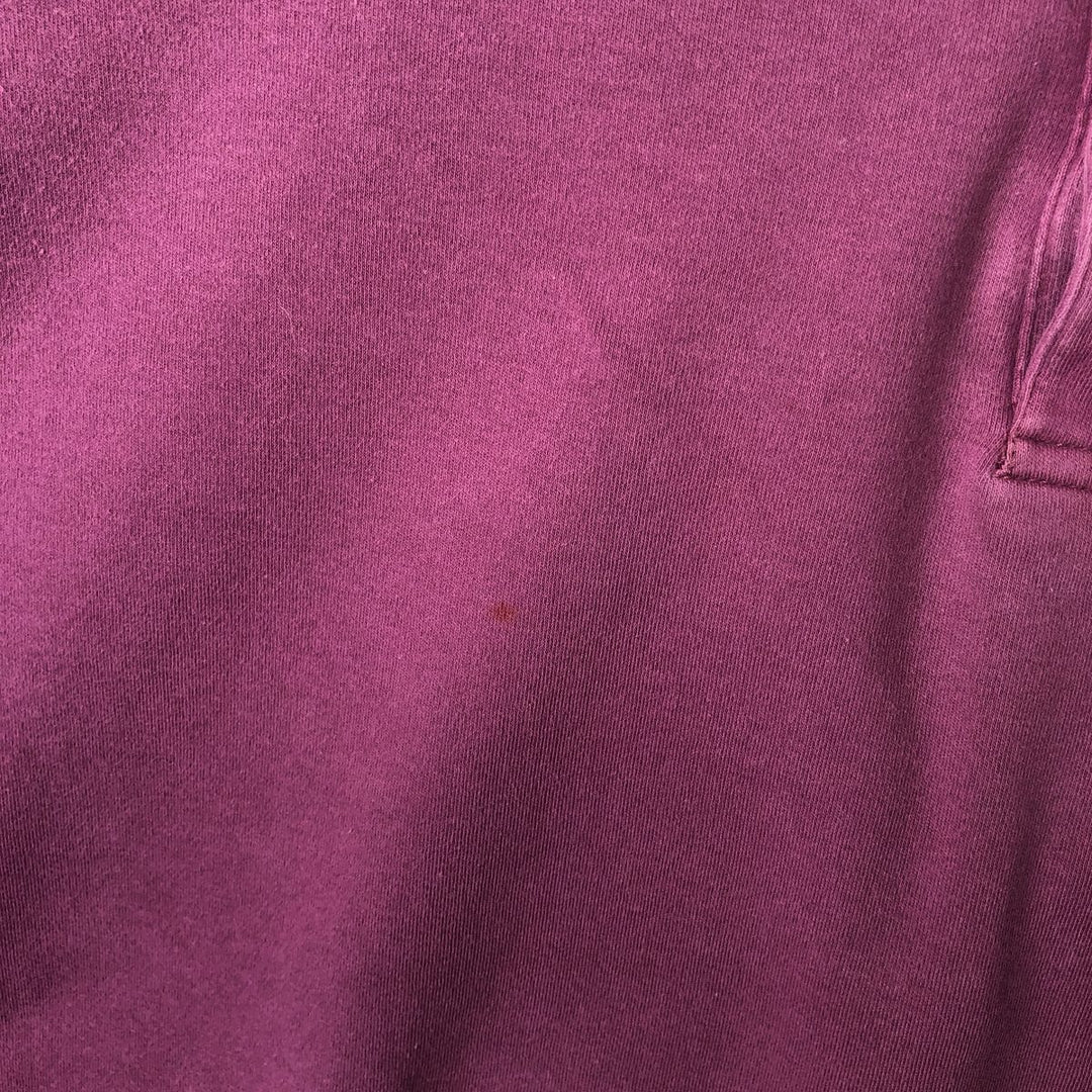 Vintage 80s-90'S Eddie Bauer black tag long sleeve polo shirt, men's size L, regular collar cotton Red type red-purple Vintage Second Hand