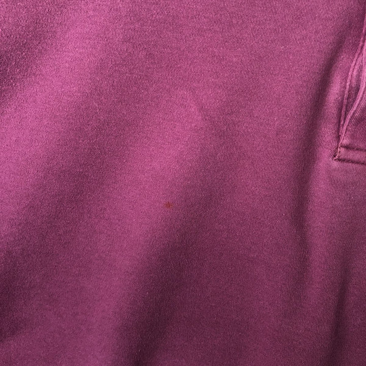 Vintage 80s-90'S Eddie Bauer black tag long sleeve polo shirt, men's size L, regular collar cotton Red type red-purple Vintage Second Hand