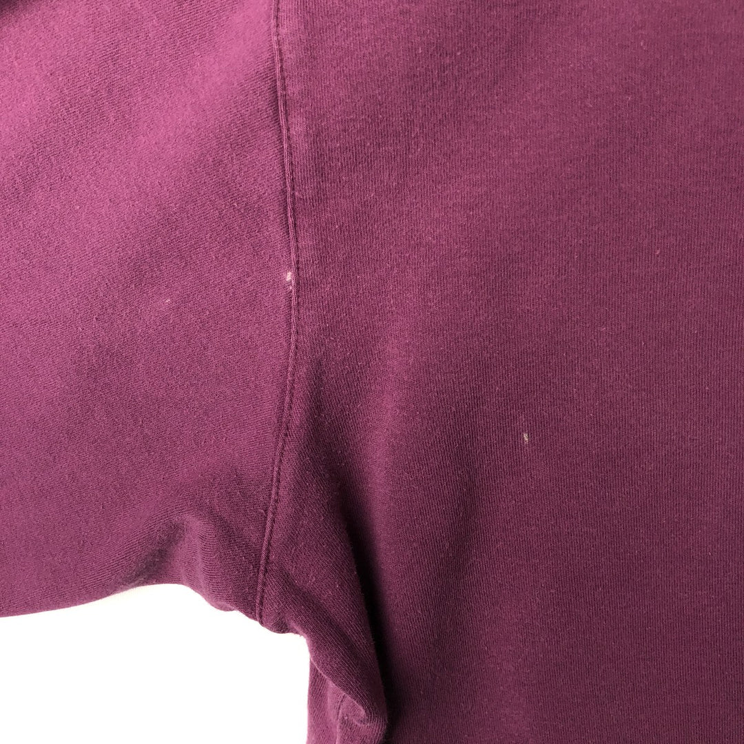 Vintage 80s-90'S Eddie Bauer black tag long sleeve polo shirt, men's size L, regular collar cotton Red type red-purple Vintage Second Hand