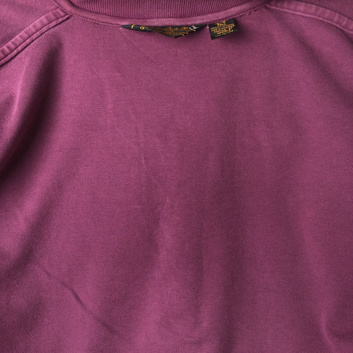 Vintage 80s-90'S Eddie Bauer black tag long sleeve polo shirt, men's size L, regular collar cotton Red type red-purple Vintage Second Hand