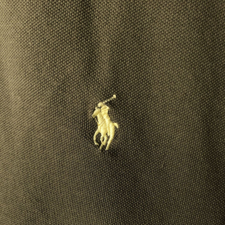 Ralph Lauren POLO RALPH LAUREN CUSTOM SLIM FIT long-sleeved polo shirt, men's size L cotton Khaki type Vintage Second Hand
